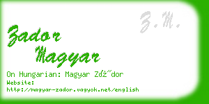 zador magyar business card